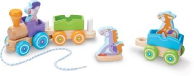 Melissa Doug Ziehspielzeug Schaukelnder Holzzug Игрушка-качалка Деревянный поезд-качалка