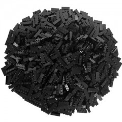 LEGO LEGO 1x4 Steine Schwarz - 100 Stuck - Black bricks 3010 LEGO 1x4 кирпичи черные - 100 штук - Черные кирпичи 3010