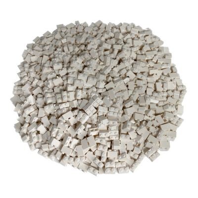 LEGO LEGO 1x2 Riffelsteine Weiss - 500 Stuck - White bricks 2877 LEGO 1x2 Corrugated Stones White - 500 штук - Белые кирпичи 2877