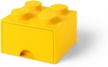 LEGO LEGO Aufbewahrungsbox 4er gelb mit Schublade, 25 x 25 x 18 cm Набор ящиков для хранения LEGO из 4 желтых ящиков с выдвижным ящиком, 25 x 25 x 18 см.