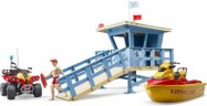 Bruder bworld Set Life Guard Station mit Quad + Personal bworld set Станция спасателя с квадроциклом + персонал
