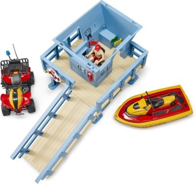 Bruder bworld Set Life Guard Station mit Quad + Personal bworld set Станция спасателя с квадроциклом + персонал
