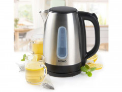Domo Wasserkocher, 1.7 l, 2200 W, gross leise mit 360°-Fuss, aus Edelstahl elektrisch ohne Kabel Teekocher Чайник Domo, 1,7 л, 2200 Вт, большой, тихий, с подставкой на 360°, из нержавеющей стали, электрочайник без кабеля