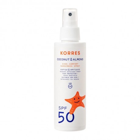 KORRES COCONUT & ALMOND Sonnenemulsion fur Kinder SPF50 Spray КОКОС И МИНДАЛЬ Детская эмульсия для загара SPF50 спрей