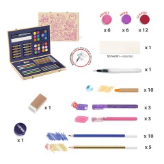 DJECO funkelnder Mal- und Zeichenkasten сверкающая коробка для рисования и рисования