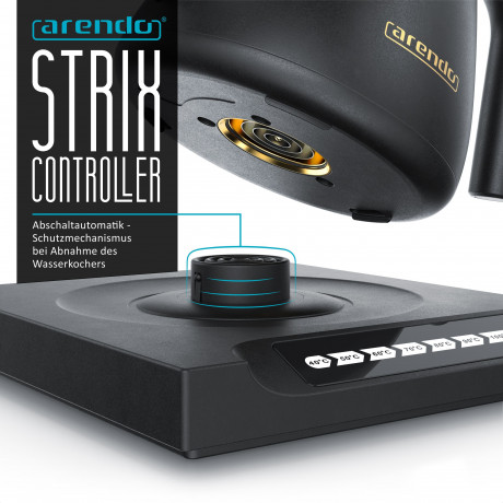 Arendo Arendo Wasserkocher, 0,5 l, 1000 W, Temperatureinstellung 40° bis 100°, Warmhaltefunktion, 360° Basis Чайник Arendo, 0,5 л, 1000 Вт, регулировка температуры от 40° до 100°, функция поддержания тепла, основание 360°