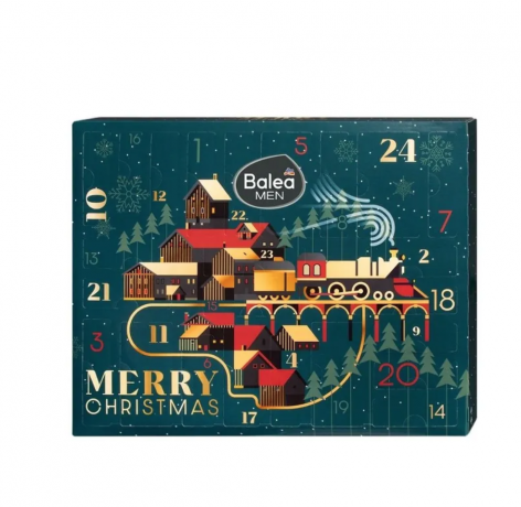 BALEA MEN Adventskalender 2stk, Адвент-календарь 2025 "MERRY CHRISTMAS", 24 бьюти-сюрприза по уходу за кожей для мужчин, 2 шт