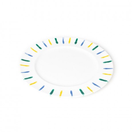 Gmundner Keramik Gmundner Keramik Buntgeflammt Speiseteller Gourmet d: 29 cm / h: 2,2 cm Керамическая тарелка для гурманов с разноцветным пламенем Gmundner d: 29 см / высота: 2,2 см