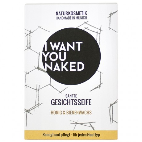 I WANT YOU NAKED Gesichtsseife Honig & Bienenwachs Gesichtsseife Naturseifen, 100 g