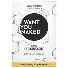 I WANT YOU NAKED Gesichtsseife Honig &amp; Bienenwachs Gesichtsseife Naturseifen, 100 g