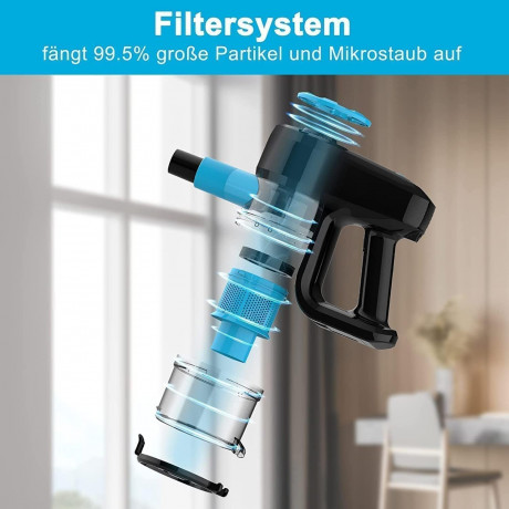 YISORA YISORA Akku-Hand-und Stielstaubsauger, 150,00 W, Beutellos, Ultraleichter 3 in1 Staubsauger Kabellos Wandhalterung 40 Min Laufzeit Беспроводной ручной и стержневой пылесос YISORA, 150,00 Вт, без мешка, сверхлегкий пылесос 3-в-1, беспроводное насте