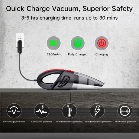 AUDEW AUDEW Akku-Handstaubsauger AX-6601, 120,00 W, beutellos Rot Беспроводной ручной пылесос AUDEW AX-6601, 120,00 Вт, без мешка