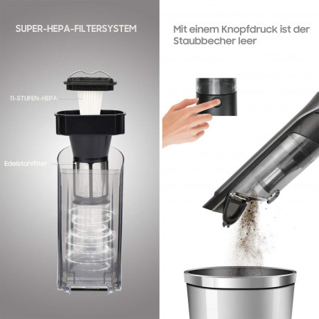 Aoucheni Aoucheni Akku-Handstaubsauger 3 in 1 Akku-Handstaubsauger mit Ladestation, 85,00 W, beutellos, Leichtes, handliches Design mit schicker Ladebasis Беспроводной ручной пылесос Aoucheni Беспроводной ручной пылесос 3 в 1 с зарядной станцией, 85,00 В