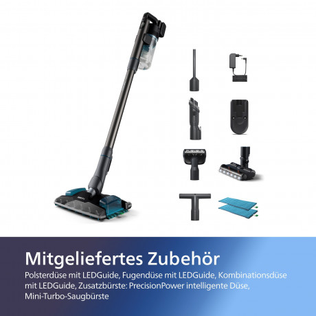 Philips Philips Nass-Trocken-Akkusauger XC8055/01 Aqua Plus 8000 Series, 56,7 W, beutellos, mit PrecisionPower Smart-Duse, bis zu 80 Minuten Laufzeit Беспроводной пылесос Philips для влажной и сухой уборки XC8055/01 Aqua Plus 8000 Series, 56,7 Вт, без ме