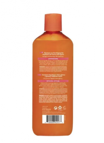 Cantu Guava & Ginger Scalp Relief Shampoo 400ml, Шампунь для волос против зуда и перхоти, для кудрявых и волнистых волос, очищение и увлажнение, 400 мл
