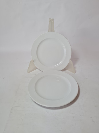 Тарелки винтажные Rosenthal, белый фарфор, 2 шт x 16 x 1,5 см, Германия, 1960-70гг.