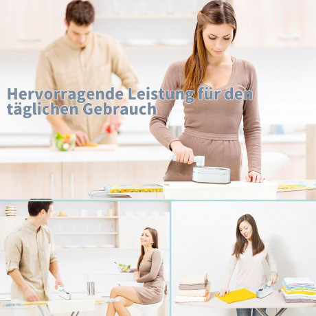 EUARY EUARY Dampfbugeleisen Reise Bugeleisen Mini Kabellos Dampfbugeleisen Klein 1200W 120ML, LED Display 20s Quick Heating Iron Steamer fur Zuhause und Unterwegs Grau Дорожный утюг с паровым утюгом EUARY, мини-беспроводной паровой утюг, маленький, 1200 В