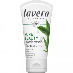 LAVERA PURE BEAUTY Mattierende Tagescreme, 50 ml, Лавера Дневной крем для кожи с несовершенствами и жирным блеском, комплекс Acnilys и бамбуковая пудра, 50 мл