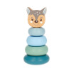 bieco Baby Stapelturm Holz Bausteine Reh 13.5 cm Motorik Steckspiel ab 1 Steckpyramide Stapelspielzeug Детская сборная башня
