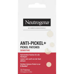 Neutrogena Anti-Pickel+ Pickel Patches Sensitive, 30 Stueck, Neutrogena Anti-Pickel+ Sensitive Гидроколлоидные патчи для прыщей двух размеров, 30 шт.
