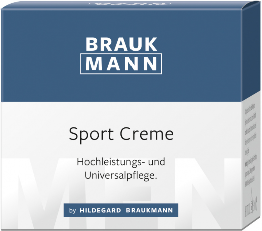 Braukmann Sport Creme, 50 ml, Hildegard Braukmann дневной крем для лица для нормальной кожи, для мужчин, 50 мл