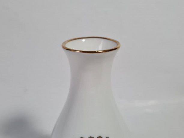 Ваза сувенирная винтажная PMR Jaeger&Co Bavaria с гербом Берлина, фарфор, 11 см, Германия, 1960-70гг.