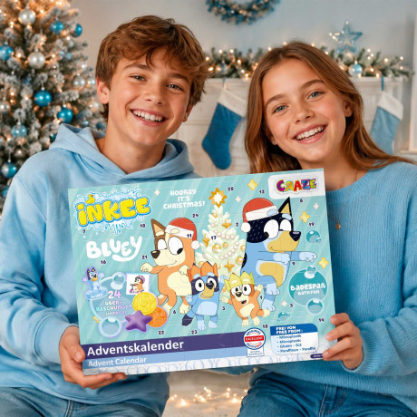 CRAZE INKEE Bluey Adventskalender, CRAZE детский адвент-календарь с товарами для купания и аксессуарами