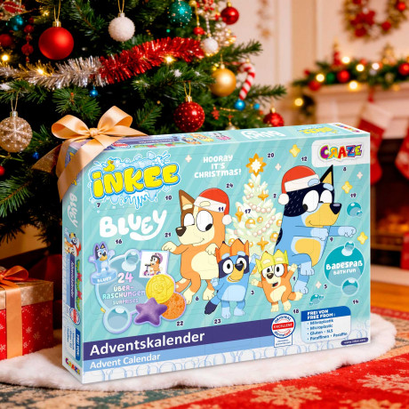 CRAZE INKEE Bluey Adventskalender, CRAZE детский адвент-календарь с товарами для купания и аксессуарами