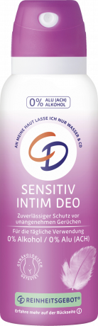 CD Sensitiv Intim Deo 100 ml, Интимный дезодорант-спрей без спирта для чувствительной кожи, 100 мл