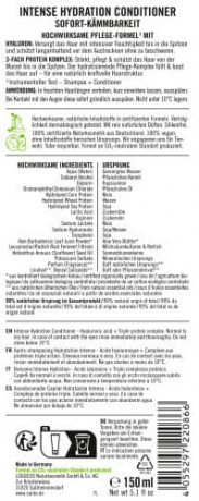 SANTE INTENSE HYDRATION Conditioner, 150 ml, Санте Кондиционер Intense Hydration для увлажнения и лёгкого расчёсывания волос, 150 мл