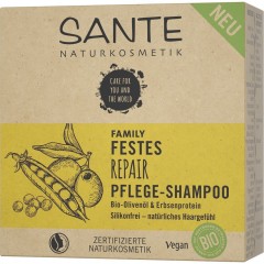 Sante Festes Repair Pflege-Shampoo Bio-Olivenoll & Erbsenprotein Твердый восстанавливающий шампунь с органическим оливковым маслом и гороховым протеином