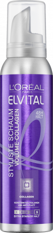 L'Oreal Paris Elvital Styliste Schaum Volume-Collagen, 150 ml, Мусс для укладки и объёма волос на весь день, в том числе тонких, эффект против плоской причёски, 150 мл