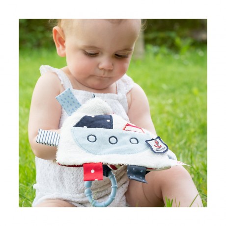 Fehn Knistertuch Teddy mit Ring Тедди из мятой ткани с кольцом