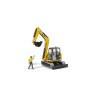 Bruder BRUDER 2466 Cat Minibagger mit  Bauarbeiter 1:16 Мини-экскаватор BRUDER 2466 Cat со строителем 1:16