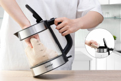 Linsar Wasserkocher Borosilikat Glas, 1,7 Liter, blaue LED-Beleuchtung, Kalkfilter Чайник Linsar из боросиликатного стекла, 1,7 литра, синяя светодиодная подсветка, фильтр от накипи