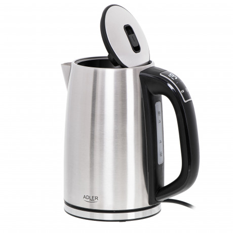 JUNG JUNG Wasserkocher ADLER AD1340 Wasserkocher mit Temperatureinstellung Digital kettle, 1.7 l, 2200 W, Edelstahl Kocher, 1,7 Liter 360° Basis, BPA- Frei, LCD Display Kettle Чайник JUNG Чайник ADLER AD1340 с цифровым чайником с регулировкой температуры