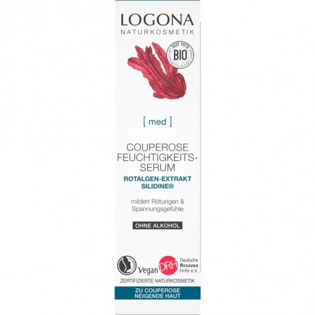 Logona Couperose Feuchtigkeits-Serum Rotalgenextrakt SILIDINE  Увлажняющая сыворотка с куперозом Экстракт красных водорослей SILIDINE