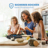 ZMC ZMC Gaskocher Gaskocher 1-flammig + Aufbewahrungskoffer + 16x Gaskartuschen 227g, (Butangas Campingkocher fur Innenraum/Outdoor, Campinggaskocher 2,2 kW mit Piezozundung), Kochfeld Herd Gaskocher mit Kartusche, Gaskochfeld fur Camping  Газовая плита Z