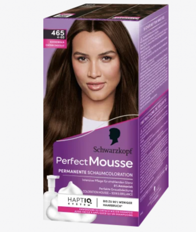 Schwarzkopf Perfect Mousse Haarfarbe Schaum 465 Schokobraun, Краска для волос Шоколадно-коричневый 465