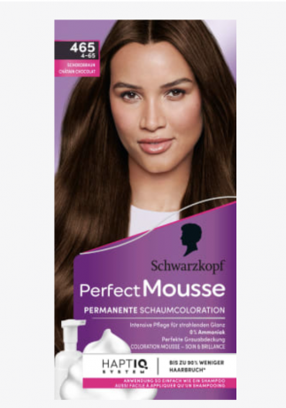 Schwarzkopf Perfect Mousse Haarfarbe Schaum 465 Schokobraun, Краска для волос Шоколадно-коричневый 465