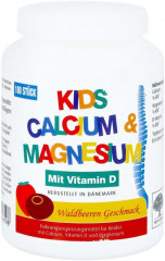 ‎NEW NORDIC Kids Calcium &amp; Magnesium Кидс Витамины с Кальцием, Магнием и D3 для детей от 3 лет, со вкусом ягод, 180 жевательных таблеток x 2 банки