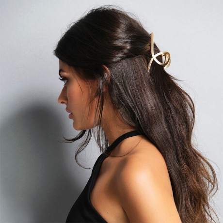 The Hair Edit Gold French Twist Claw Clip  Золотая клипса French Twist Claw