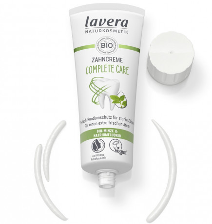 LAVERA Zahncreme Complete Care, 75 ml, Лавера Зубная паста полный уход с фтором, био-мята и шалфей, 5 в 1 защита, 75 мл