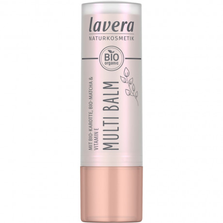 LAVERA Multi Balm Pink 02, 4,9 g, Лавера Многофункциональный бальзам для губ, щёк и сияющих акцентов, оттенок Pink 02, био-морковь и витамин E, 4,9 г