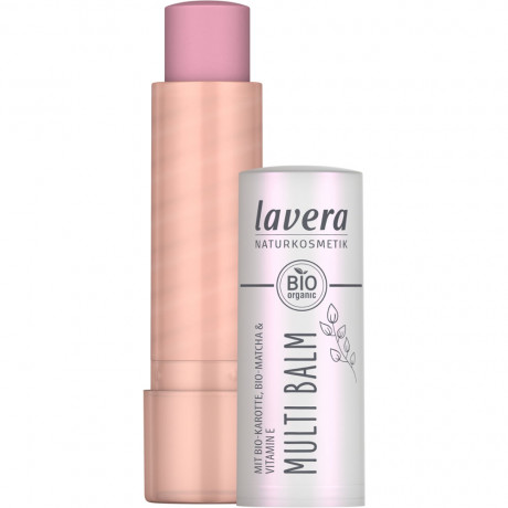 LAVERA Multi Balm Pink 02, 4,9 g, Лавера Многофункциональный бальзам для губ, щёк и сияющих акцентов, оттенок Pink 02, био-морковь и витамин E, 4,9 г