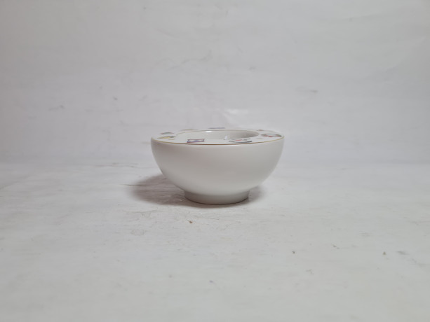 Подсвечник винтажный Schrinding Bavaria с рождественским декором, фарфор, 8 x 4 см, Германия, 1960-70гг.