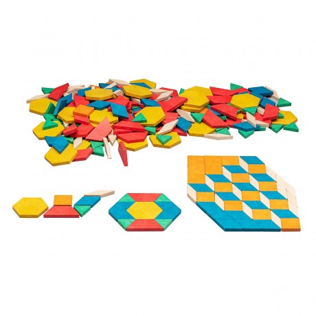 Wissner aktiv lernen Geometrische Legeplattchen Pattern Blocks (250 Teile) Блоки с геометрическим узором (250 шт.)