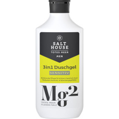 SALTHOUSE 3in1 Men Duschgel Sensitiv, 250 ml, SALTHOUSE MEN гель для душа 3in1 Sensitiv с минералами Мёртвого моря, экстрактом фукуса и пантенолом для тела, лица и волос, 250 мл
