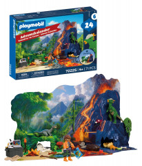 PLAYMOBIL Dinos Dino-Expedition Adventskalender 72225, PLAYMOBIL адвент-календарь «Экспедиция к динозаврам» с исследователем, велоцираптором и раскопками, от 4 лет