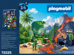 PLAYMOBIL Dinos Dino-Expedition Adventskalender 72225, PLAYMOBIL адвент-календарь «Экспедиция к динозаврам» с исследователем, велоцираптором и раскопками, от 4 лет